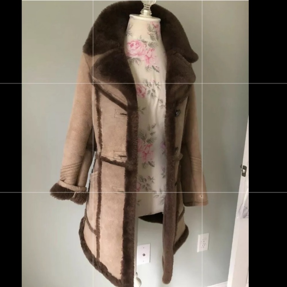 Vintage SHEEPSKIN Coat Factory Coat Xs